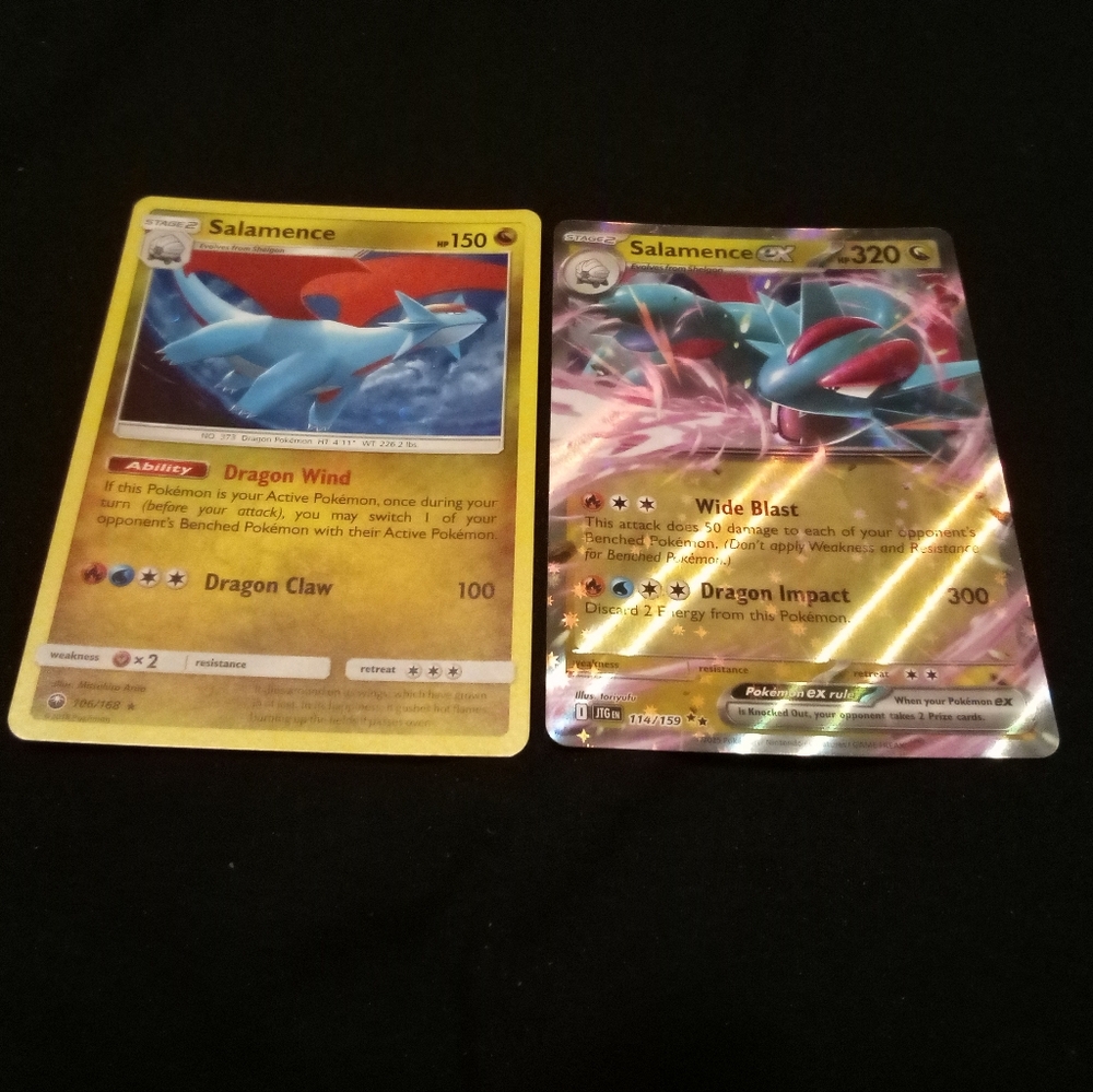 Pokemon Salamence 106/168 + Salamence ex 114/159 Rare Holo